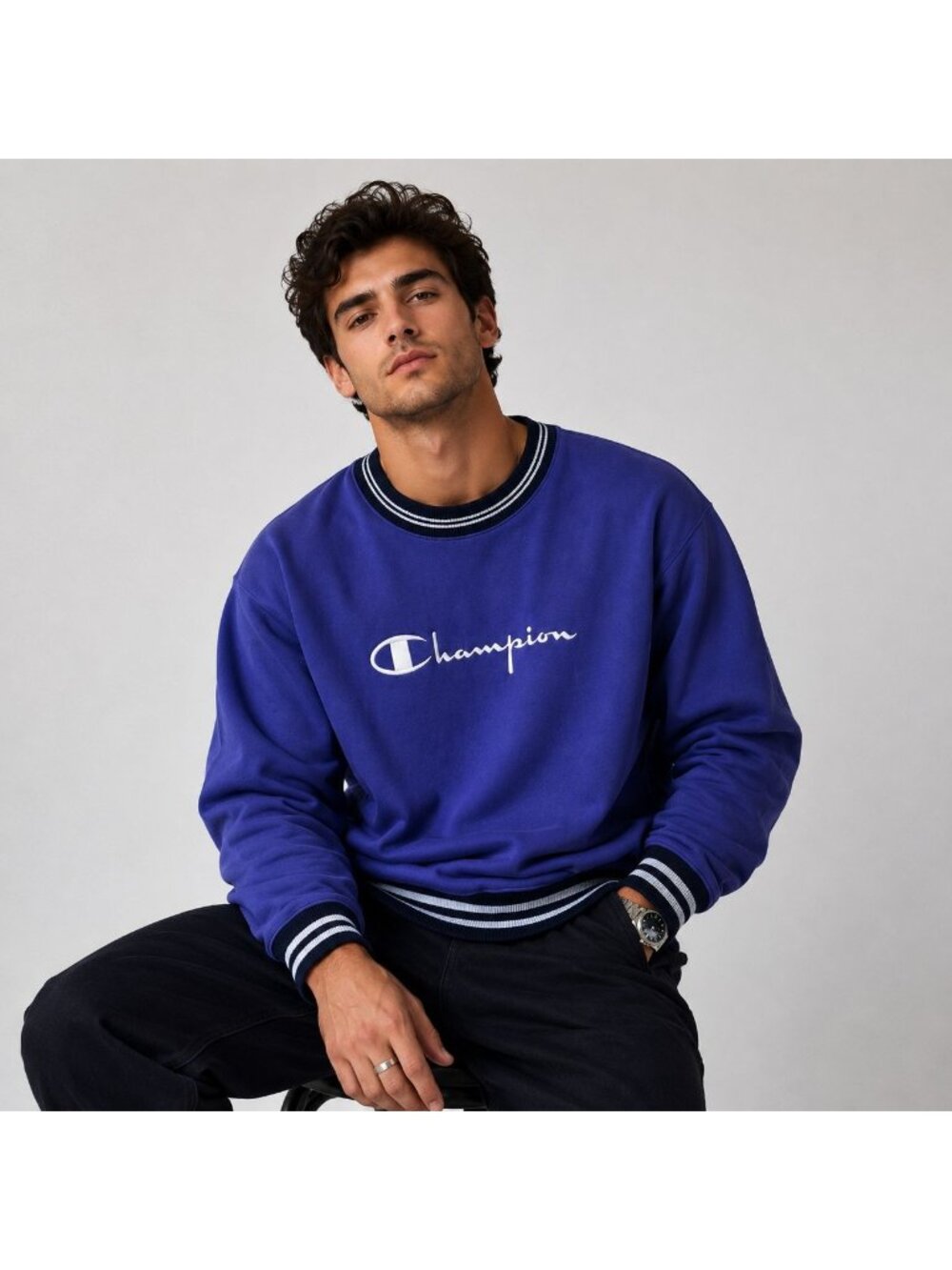 NWT Champion Reverse Weave Purple Crewneck Sweatshirt Medium Active Street